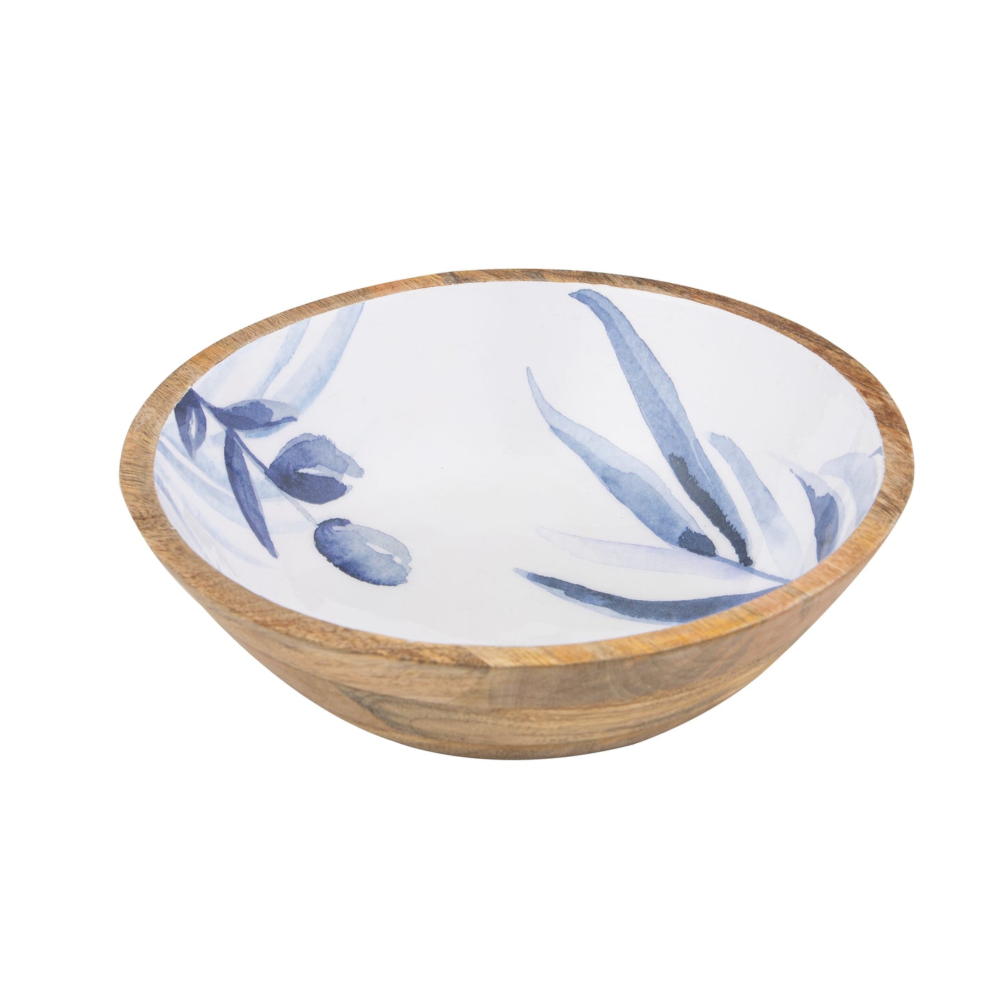 Blue Lagoon Small Mango Wood Bowl