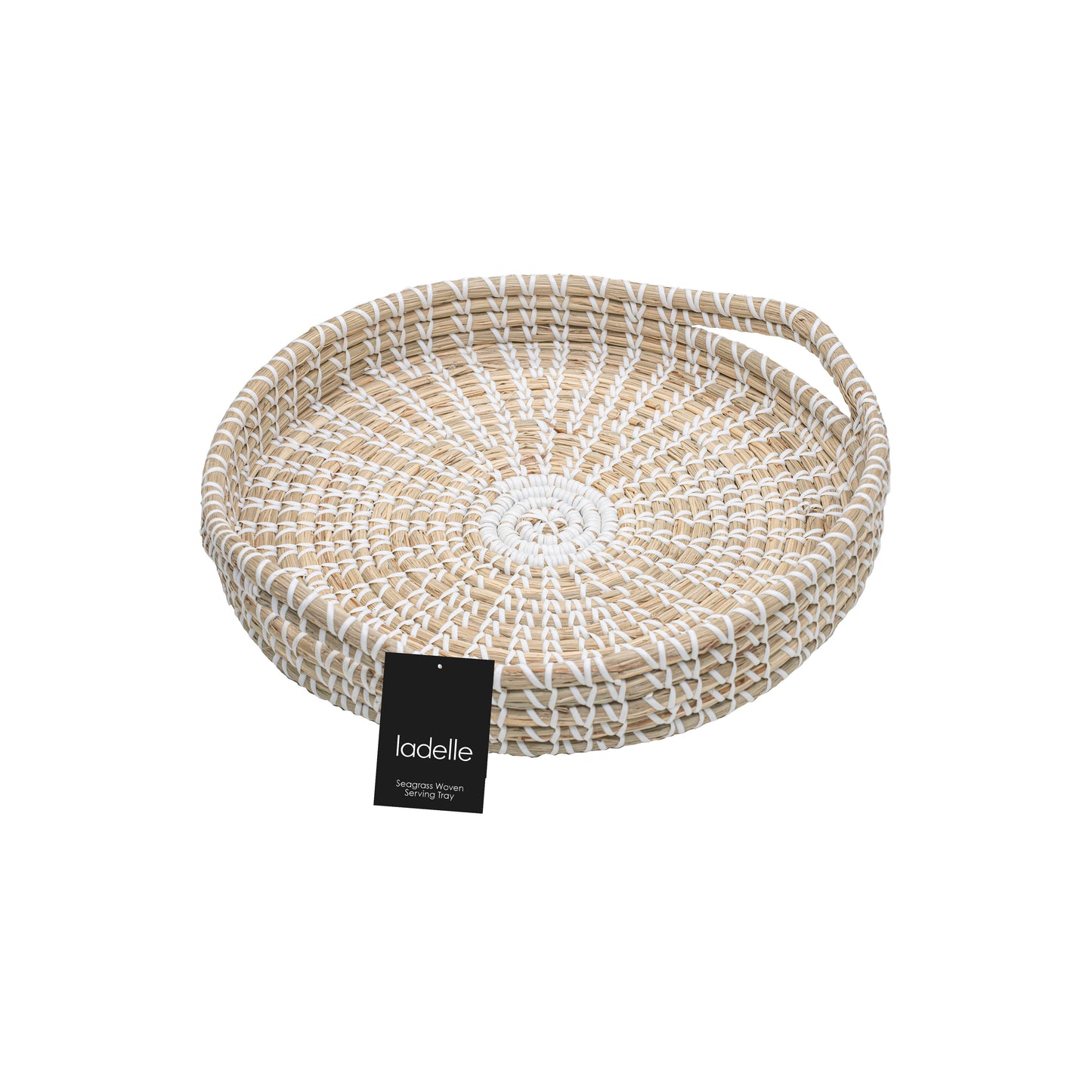 Seagrass Woven White Serving Tray