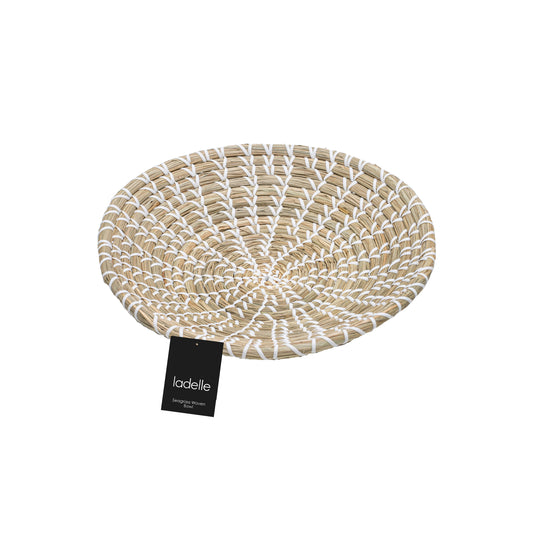 Seagrass Woven White Bowl