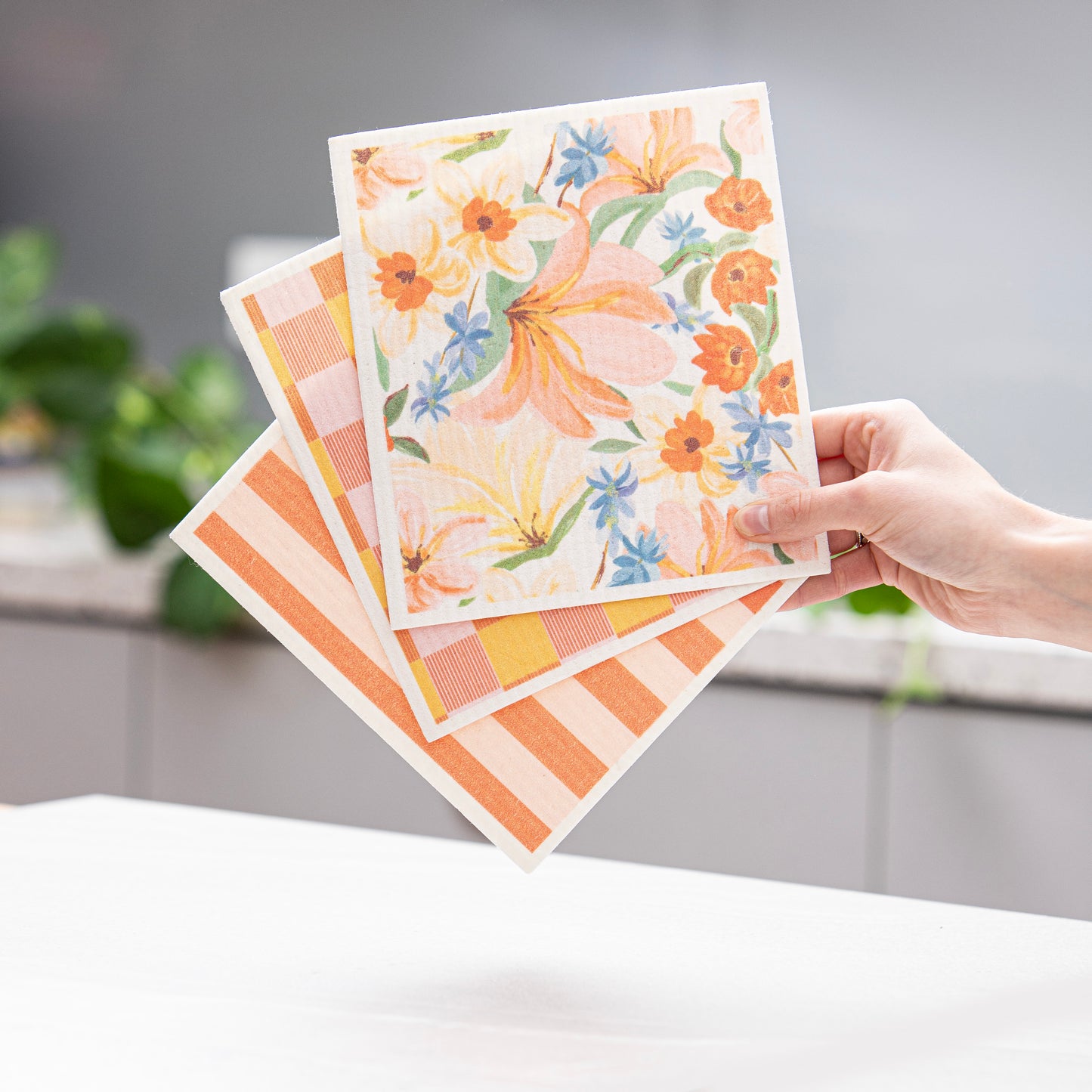 Eco Floral 3pk Cleaning Cloths