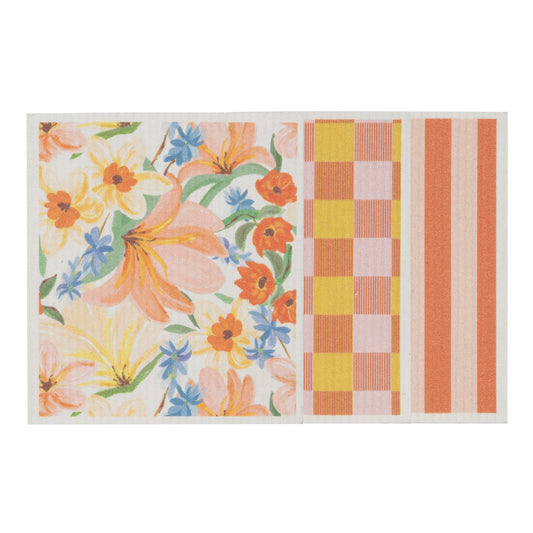 Eco Floral 3pk Cleaning Cloths