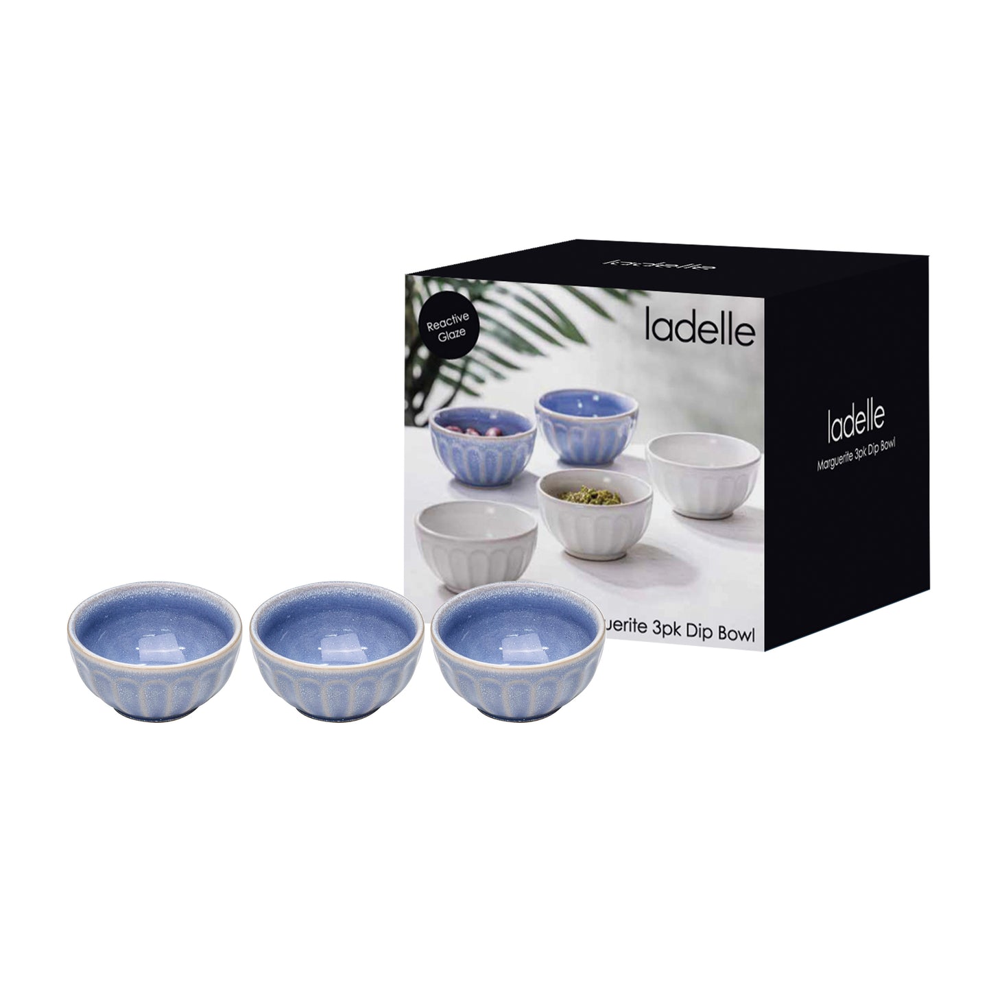 Marguerite Powder Blue 3pk Dip Bowl