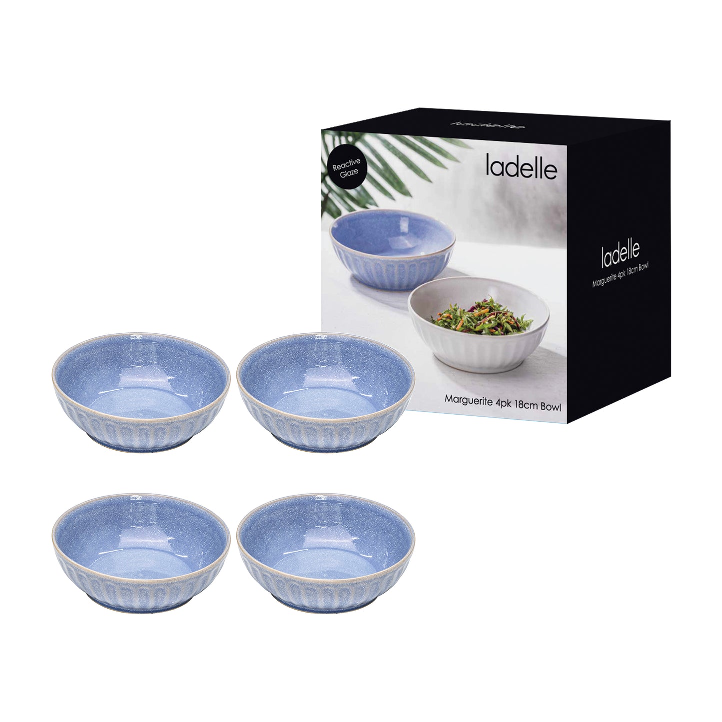 Marguerite Powder Blue 4pk 18cm Bowl