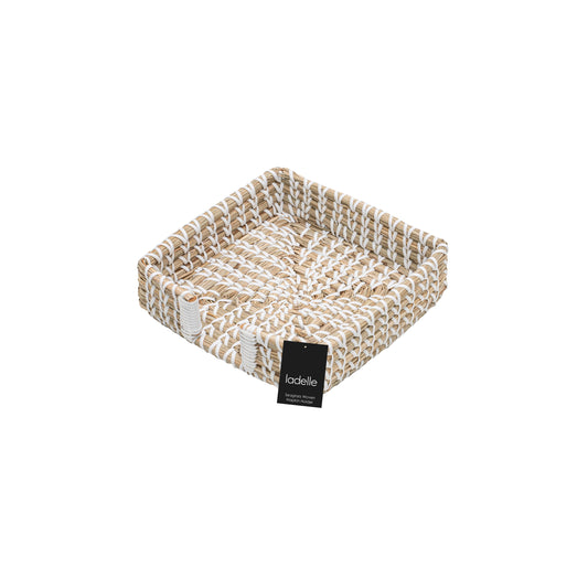 Seagrass Woven White Napkin Holder